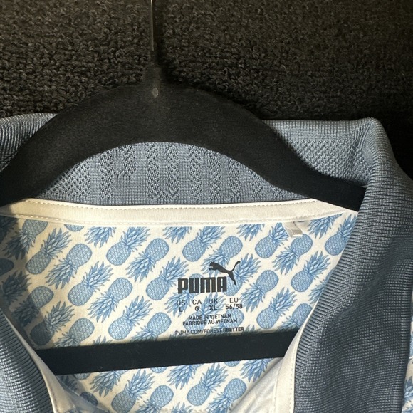 Men's PUMA Pineapples Golf Polo Size  Large - Picture 2 of 5